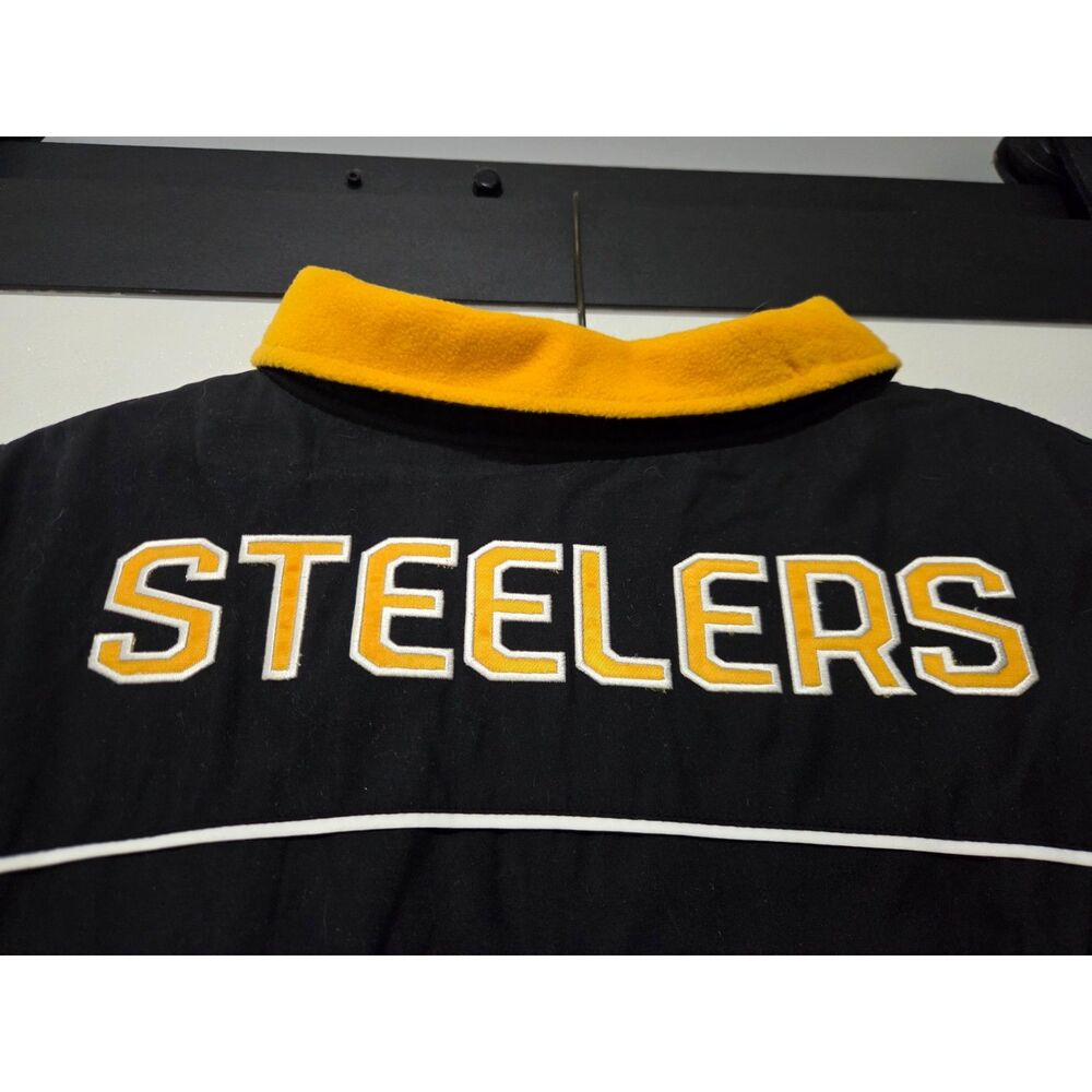 Reebok NFL Pittsburg Steelers Zip Up Black & Gold XL Jacket